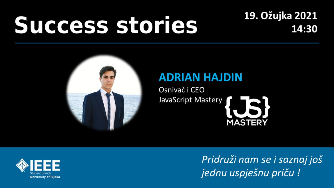 IEEE Rijeka Success Stories - Adrian Hajdin